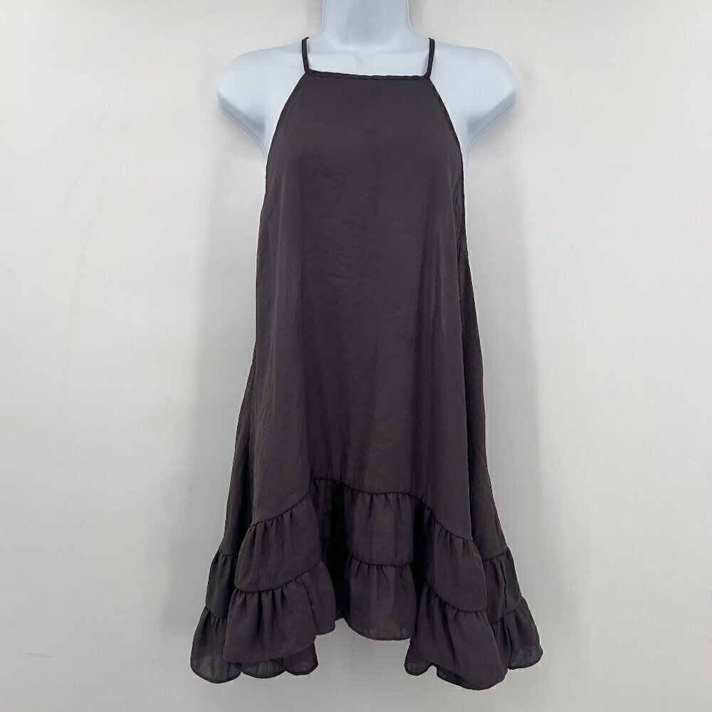 Free People Intimately Women's Racerback Dark Gray Slip Dress Size S/P